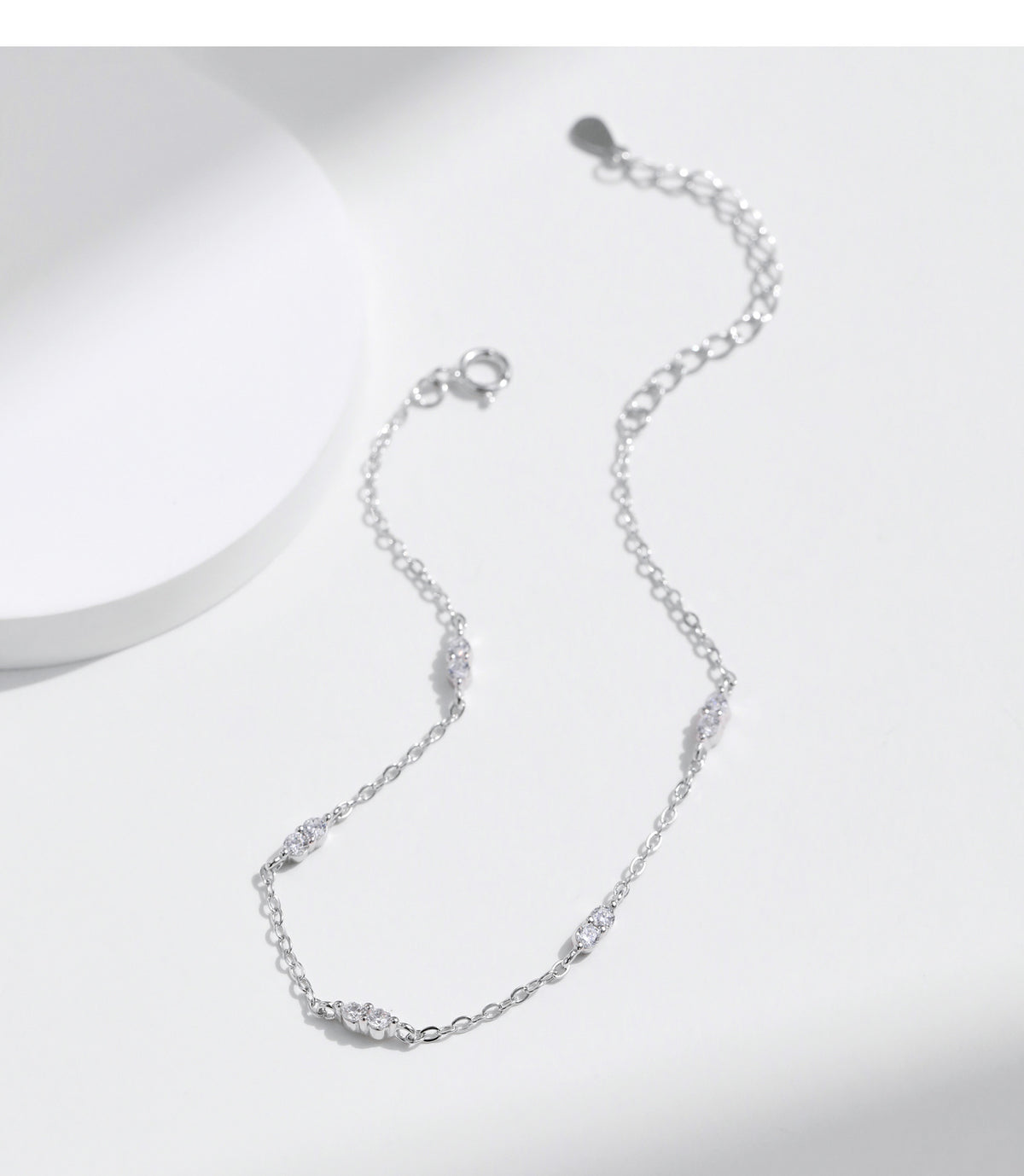 925 Sterling Silver Star Clover Zircon Bracelet