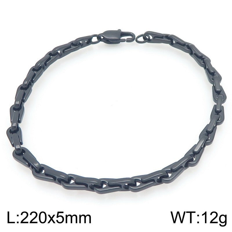 Japan Korea Fashion Melon Seed Chain Bracelet Necklace Set