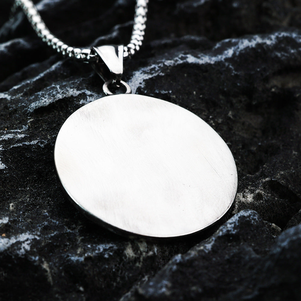 Nordic Retro Stainless Steel Men's Pendant Viking Snake Design