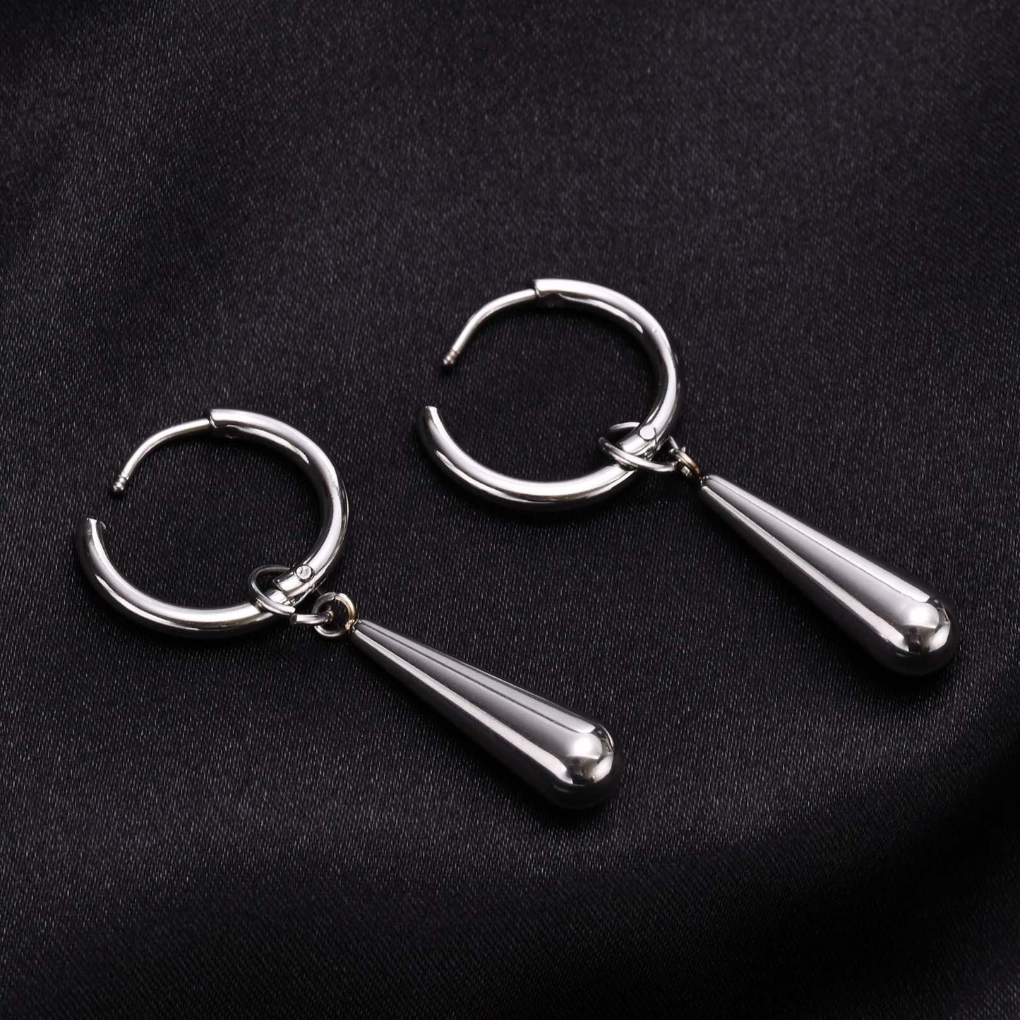 Titanium Steel Earrings Gold Water Drop Women Fashion Accessories