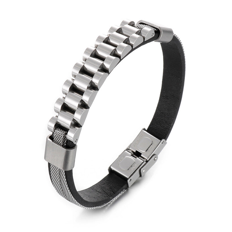 Planderful Personalized Metal Watch Buckle Bracelet For Men