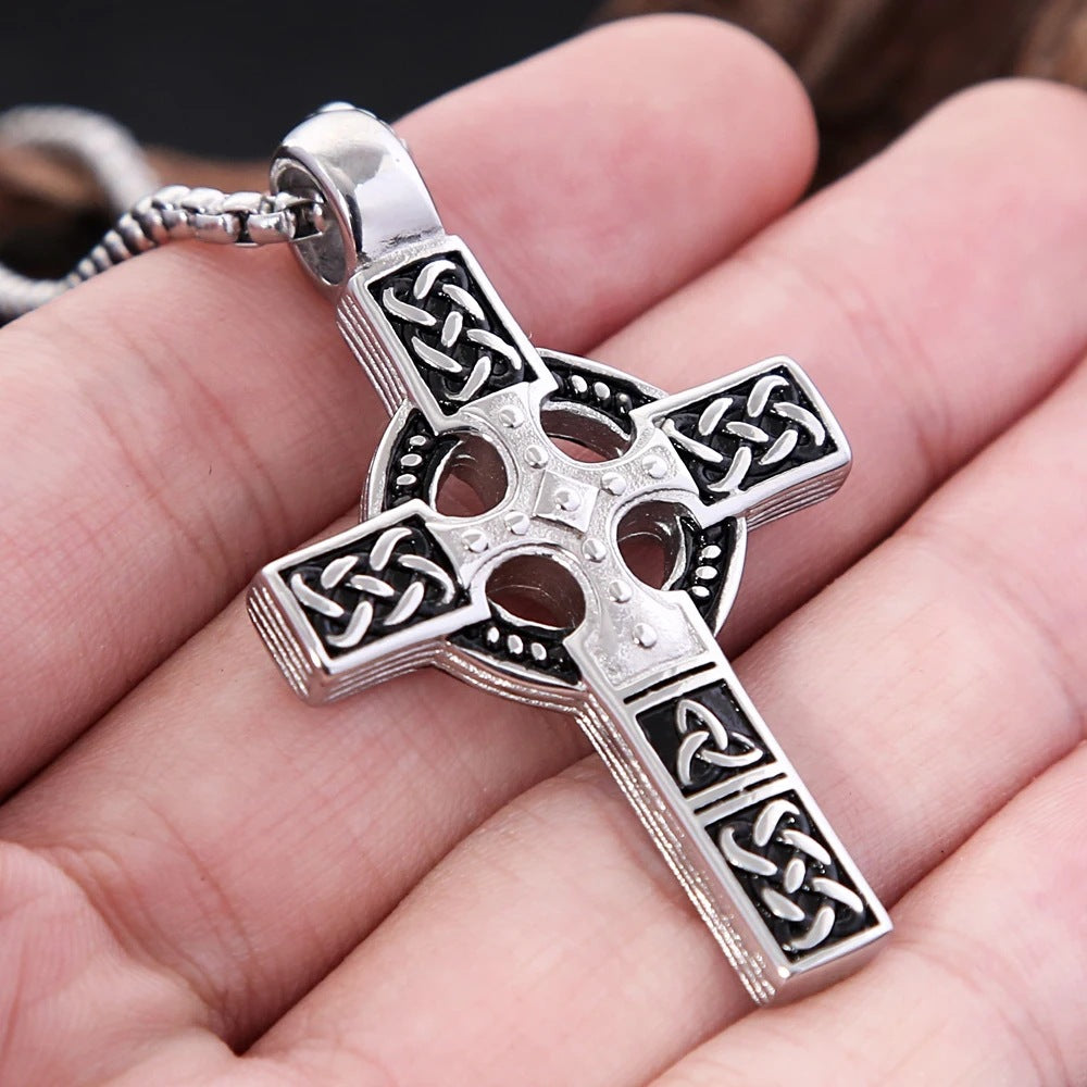 1. Planderful Celtic Knot Necklace in Stainless Steel with Personalized Engraving for Men Gift