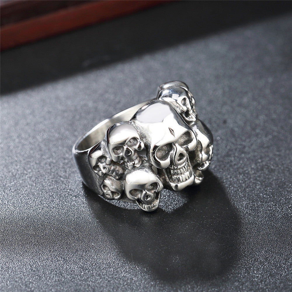 Titanium Steel Skull Ring