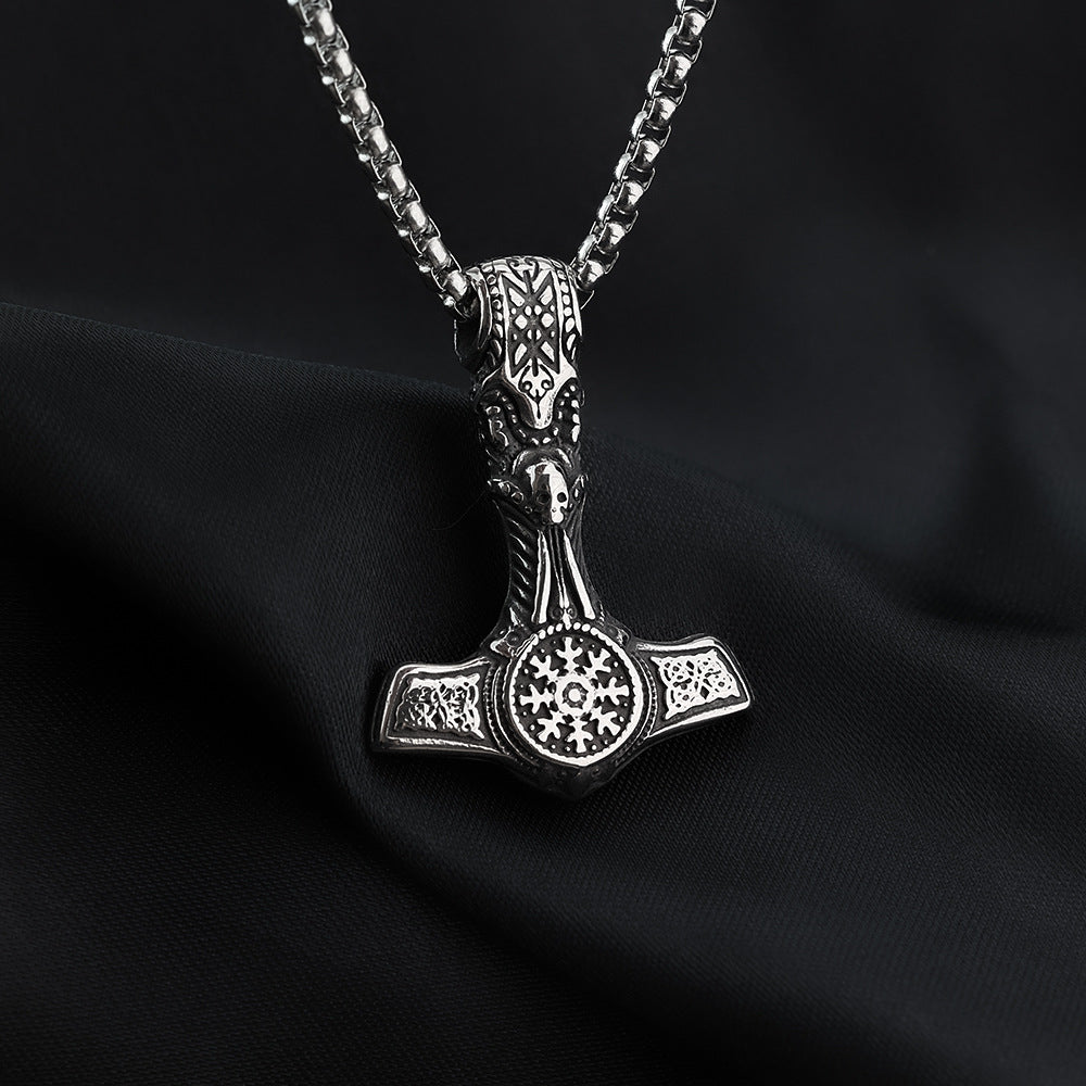Hip-hop European and American Jewelry Viking Pendant Necklace
