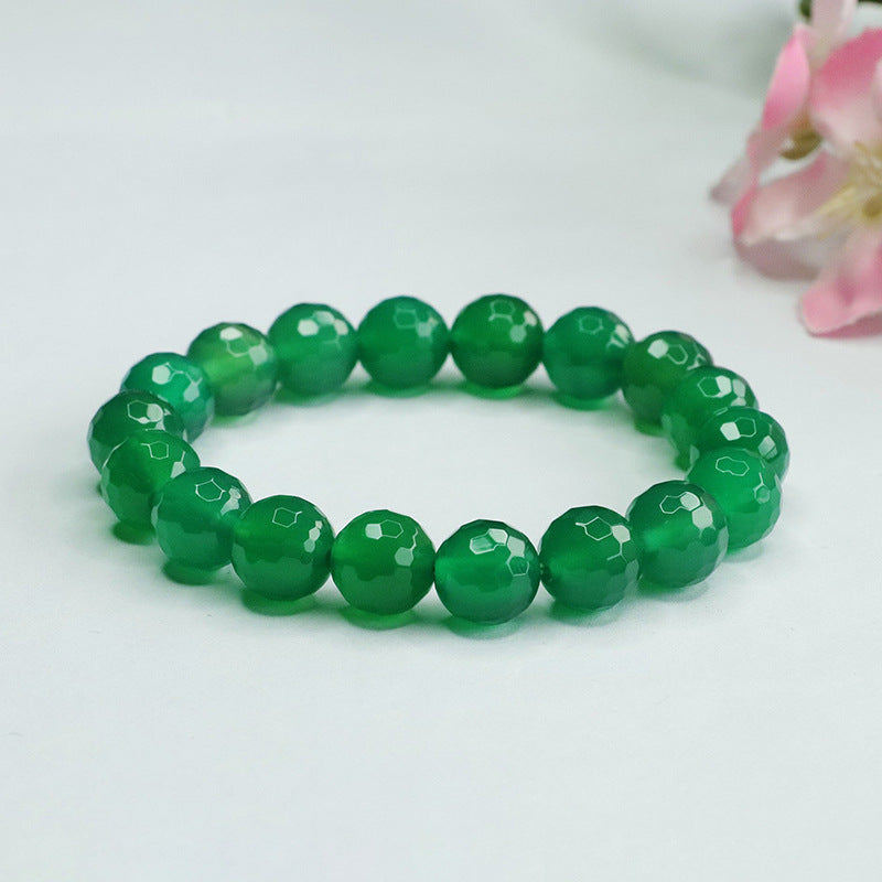 Emperor Green Chalcedony Sterling Silver Bracelet