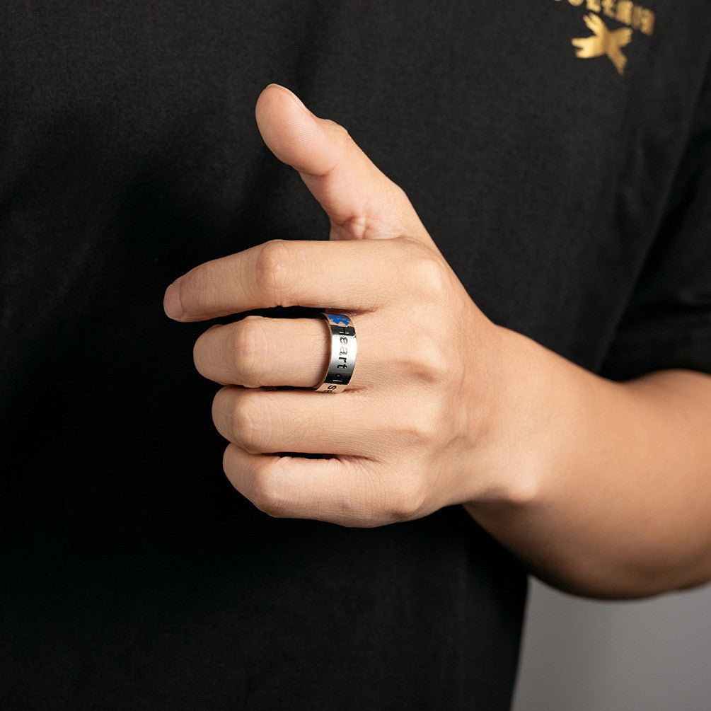 Medical Alert Star of Life Stainless Steel Ring – Patient Critical First Aid