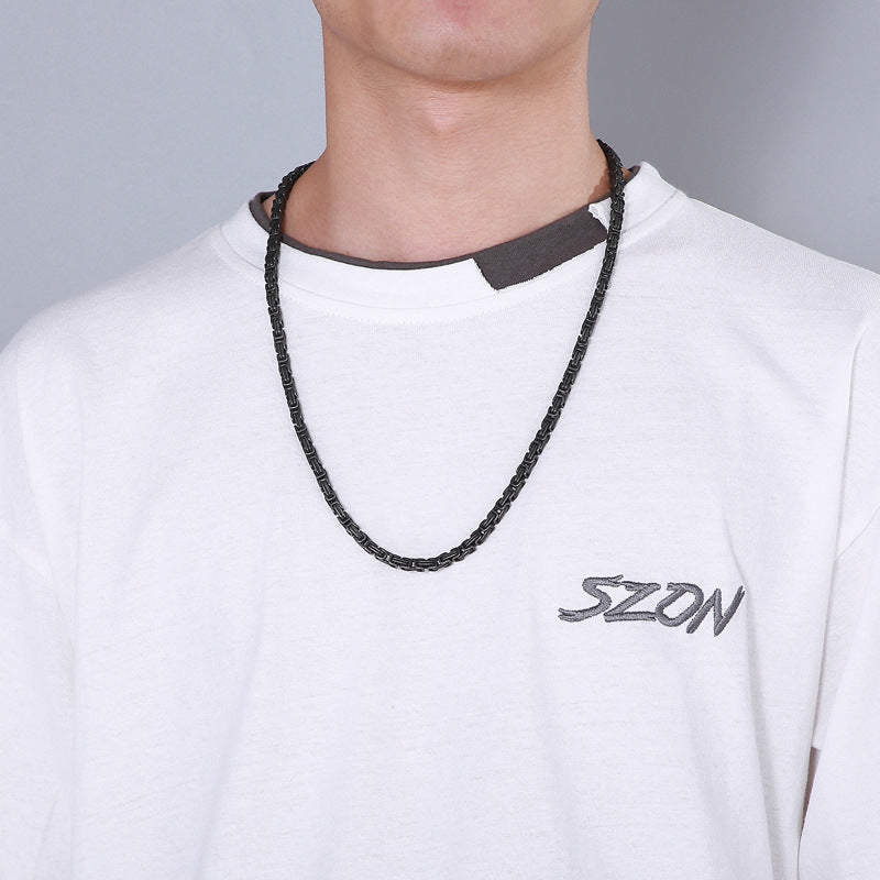 Stainless Steel Chain Clothing, Popular In Europe And The United States, Retro Boiled Necklace
