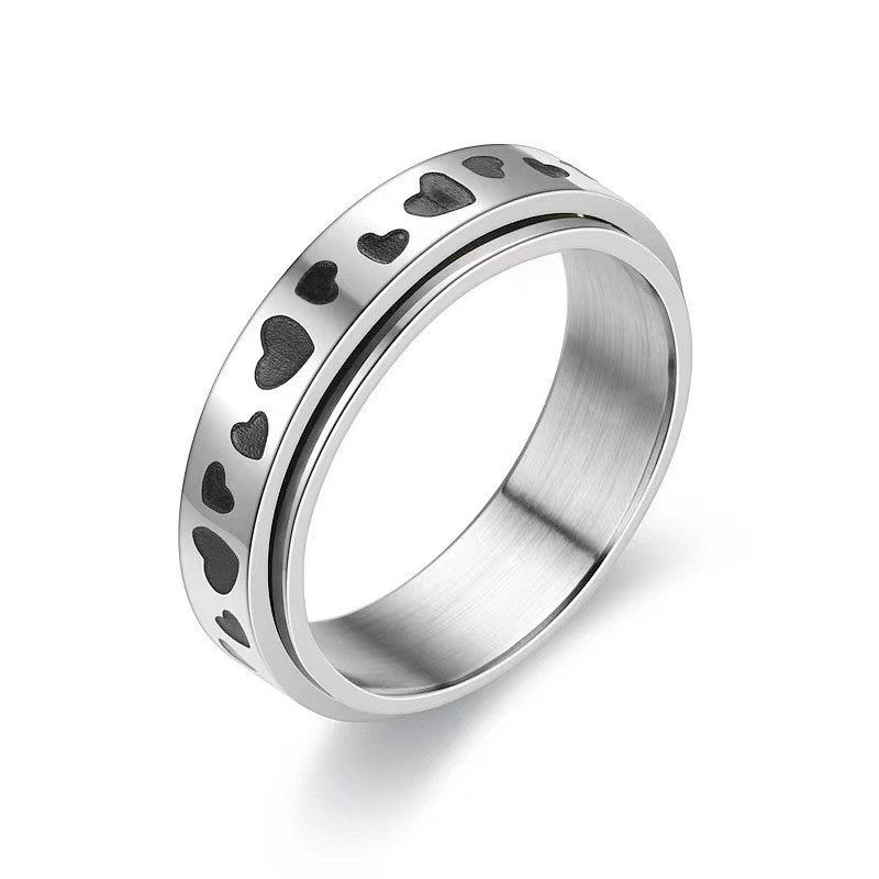 Planderful Titanium Steel Rotating Ring Unisex Fidget Jewelry For Men And Women Everyday Genie Collection