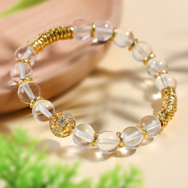 Planderful Fortune's Favor Bracelet – Elegant Natural White Crystal Design