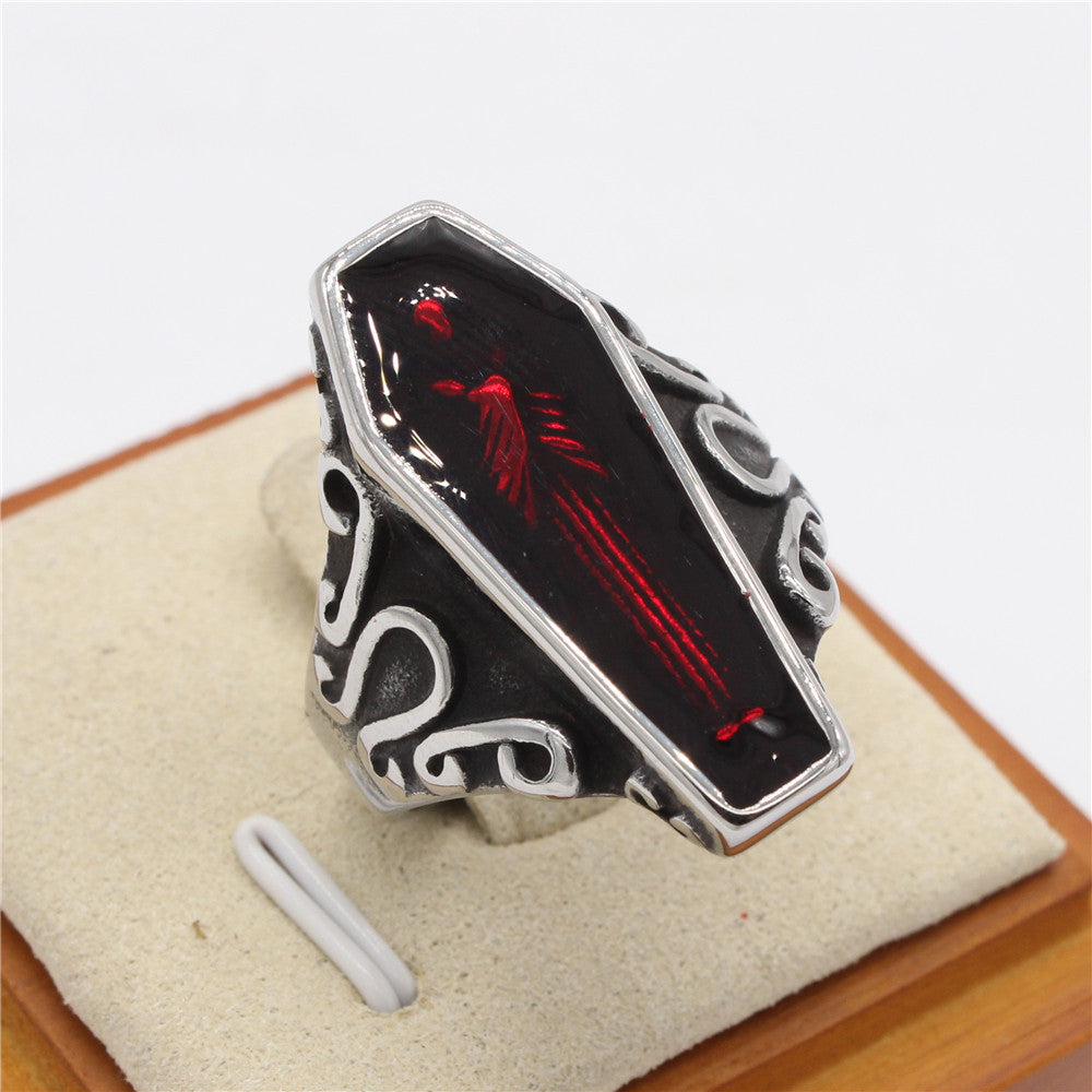 Mummy Coffin Titanium Steel Ring