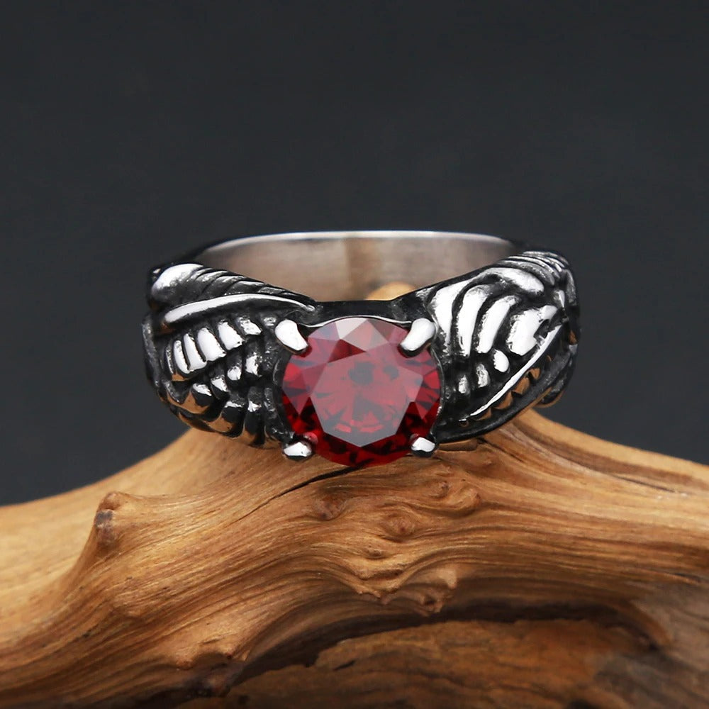 Gothic Eagle Stainless Steel Men's Ring