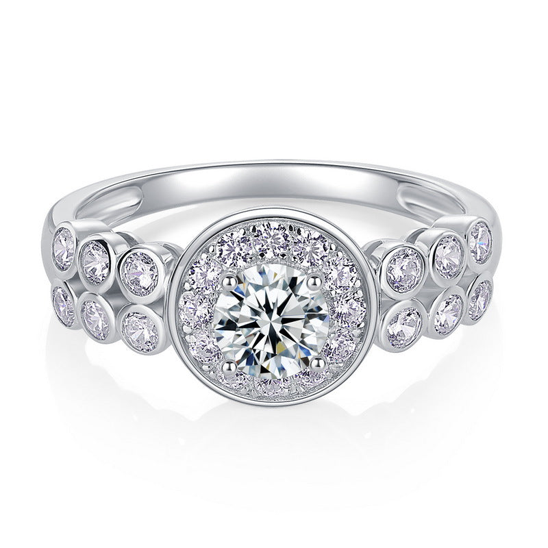 Planderful Classic Moissanite Sterling Silver Ring – 5 × 5 mm, 0.45 ct