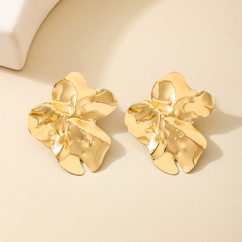 Planderful Vienna Verve Earrings – Trendy Irregular Metal Design