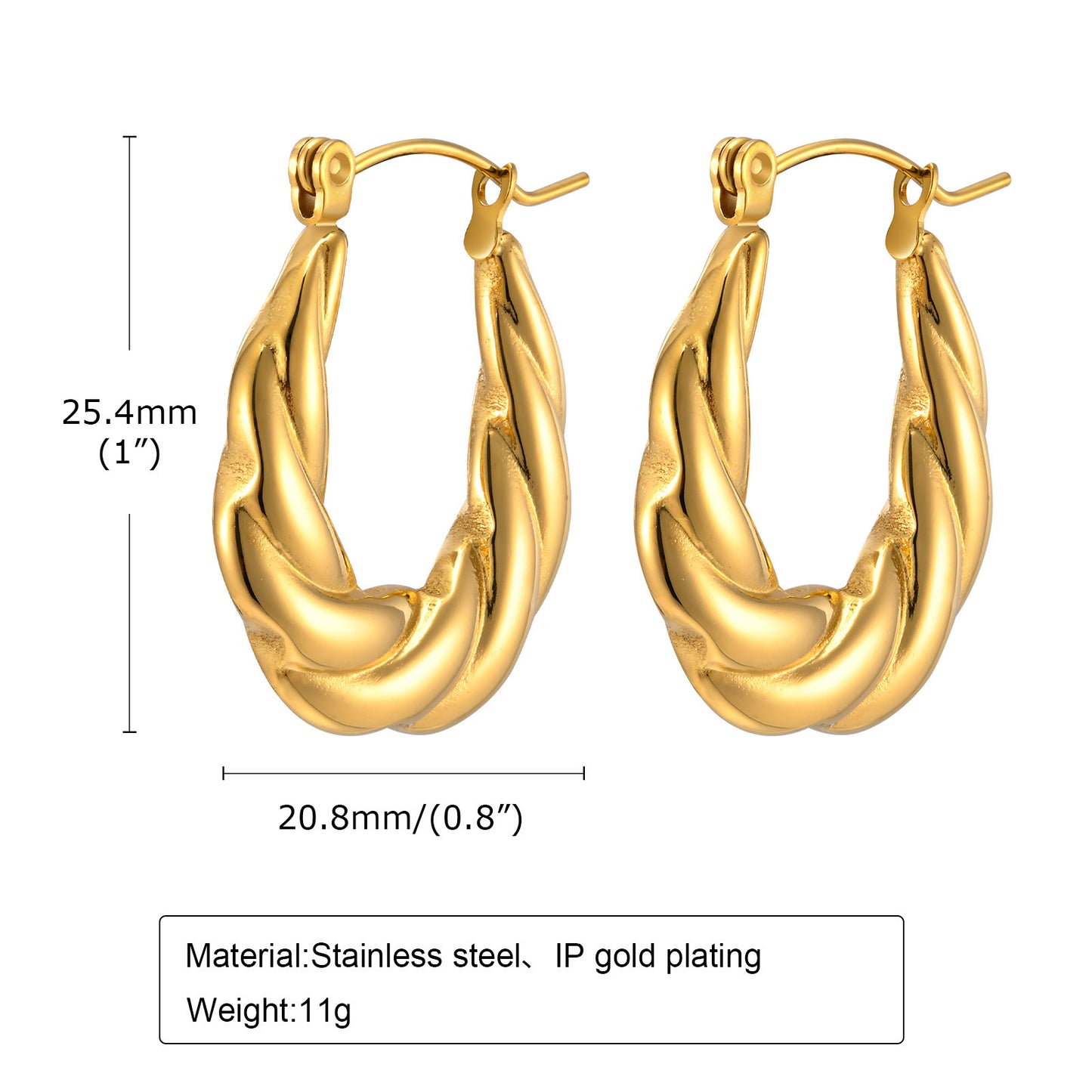 Cross-Border European And American Jewelry Stainless Steel Earrings