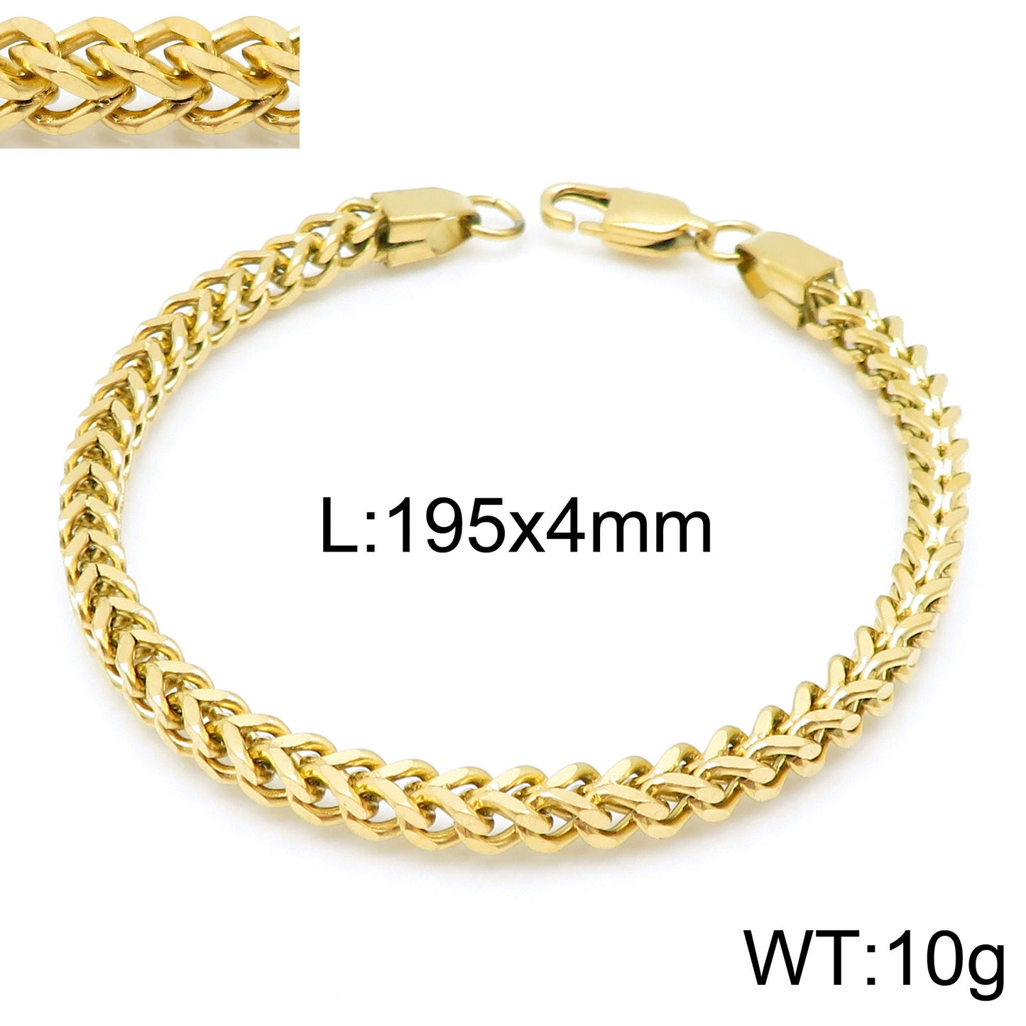 Planderful Stainless Steel Chain Bracelet For Men High End