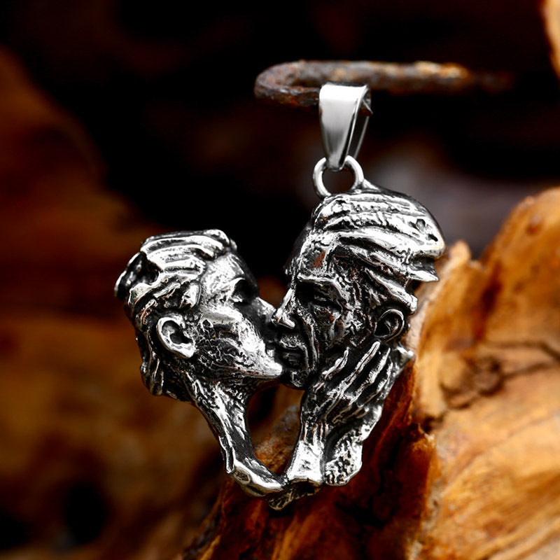 Stainless Steel Eternal Love Pendant - Retro Titanium Steel Jewelry for Men in Wholesale