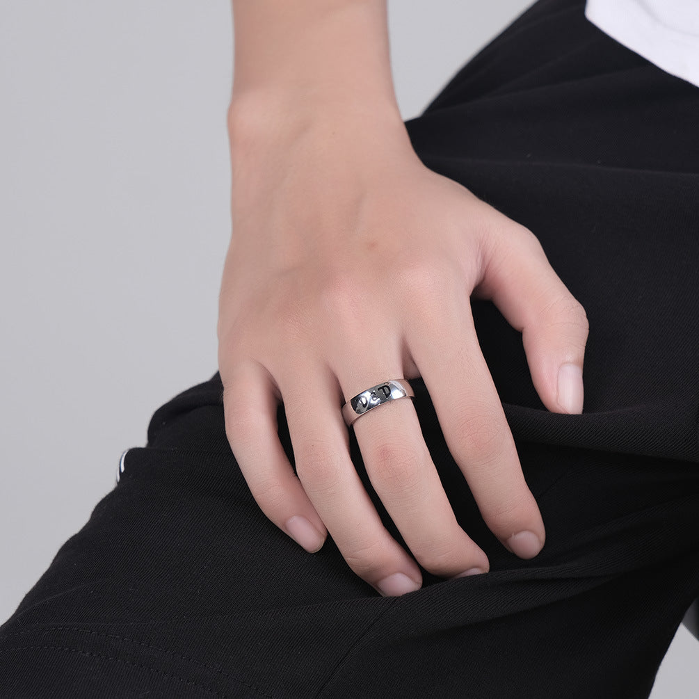 European And American Style I Love You Titanium Steel Ring