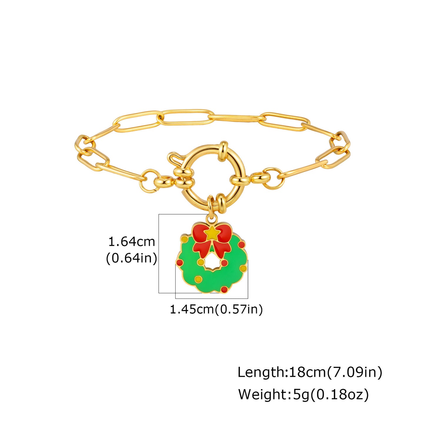 Stainless Steel Autumn & Winter Santa Claus Christmas Tree Snowman Imitation Pearl Necklace