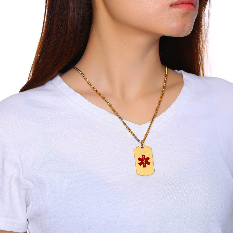 Spring And Summer New Products Simple Medical Logo Tag Pendant