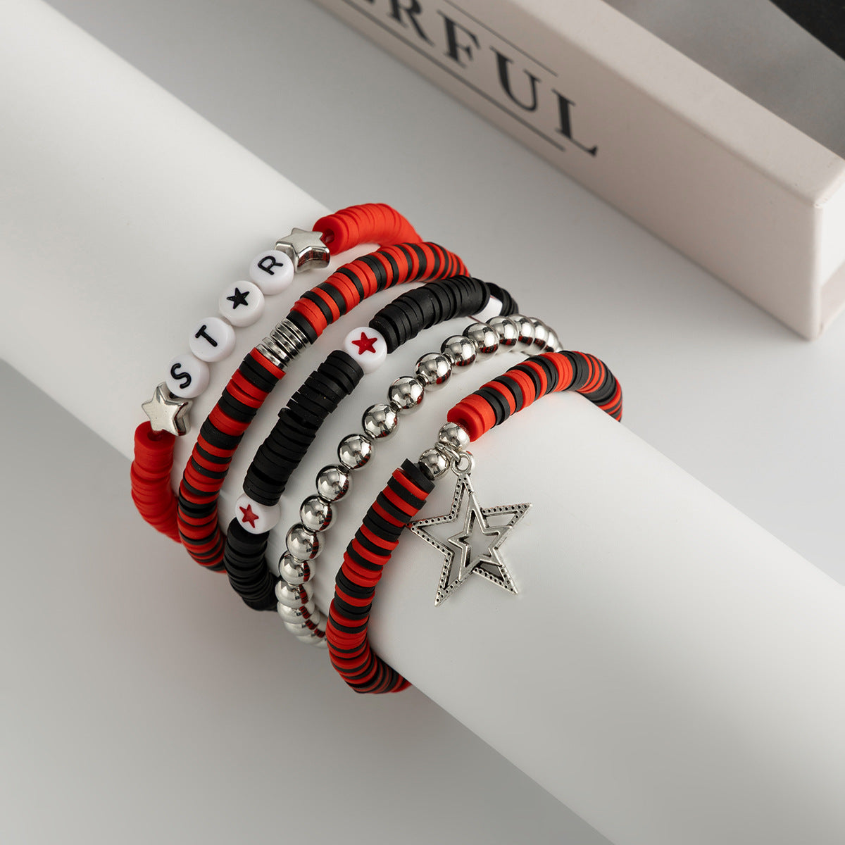 Planderful Vienna Verve Friendship Star Bracelet Set Stacking Elastic Beaded Jewelry For Women