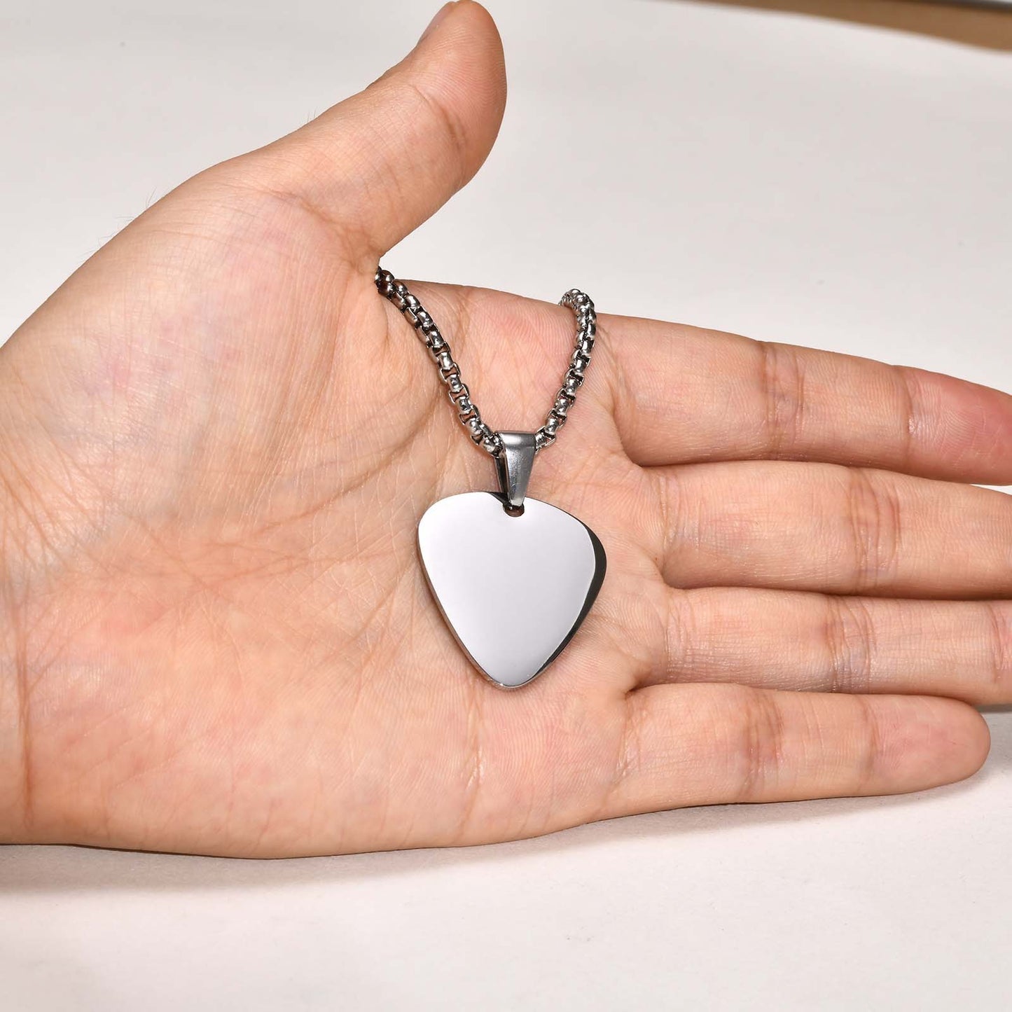 Planderful Shop Stainless Steel Guitar Pick Pendant For Men