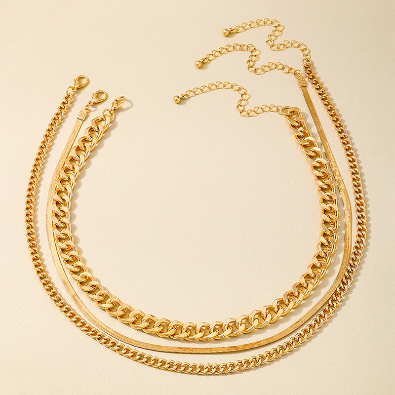 Planderful Vienna Verve Necklace – Minimalist Multilayer Metal Design
