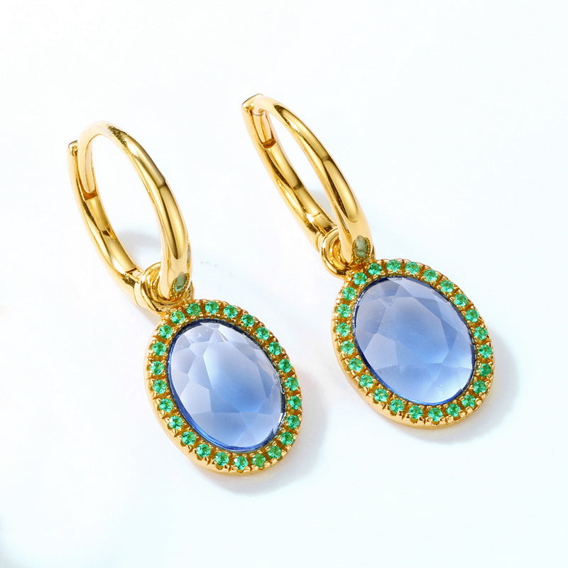 S925 Sterling Silver Crystal Signature Stud Earrings