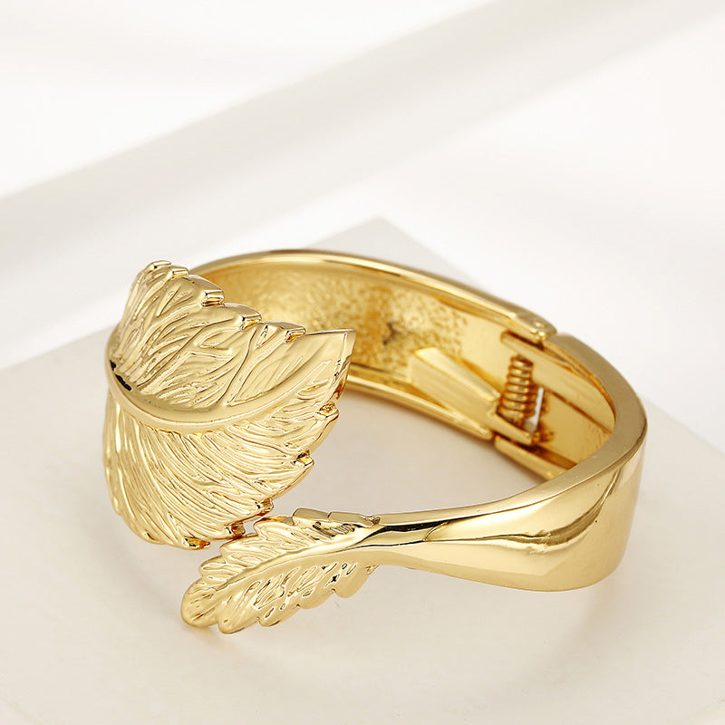 Smear Leaf Metal Bracelet from Vienna Verve Collection
