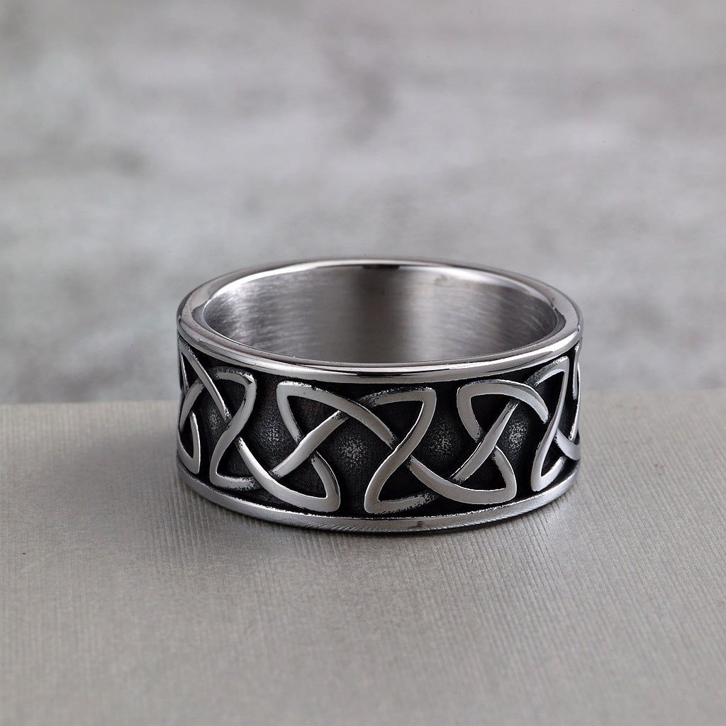 Vintage Viking Stainless Steel Men's Ring