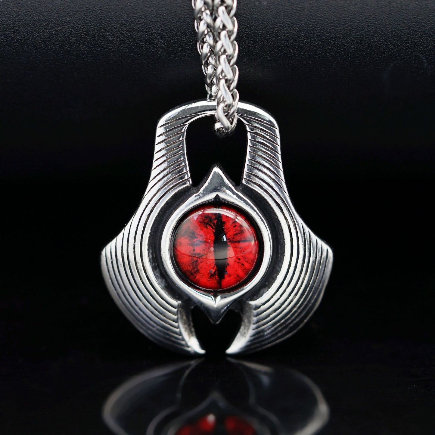 Steel Necklace – Vintage Devil's Eye Pendant