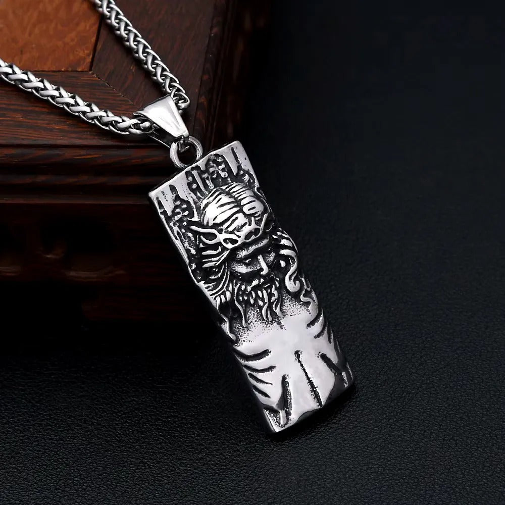 Vintage Viking Stainless Steel Men's Pendant Necklace