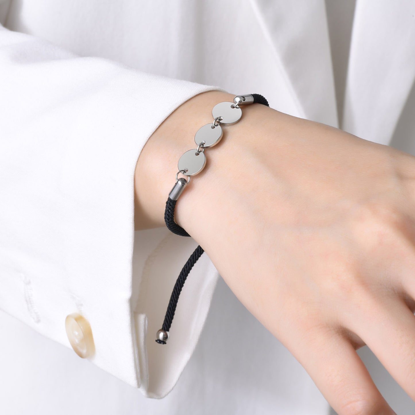 Personalized Hand Rope Stainless Steel Adjustable Bracelet