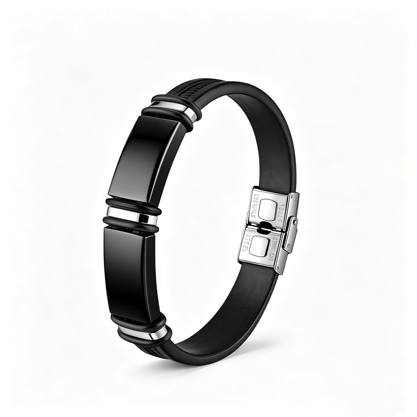 Planderful Everyday Genie Two Tone Stainless Steel Bracelet For Men Unisex Glossy Finish Premium Accessory