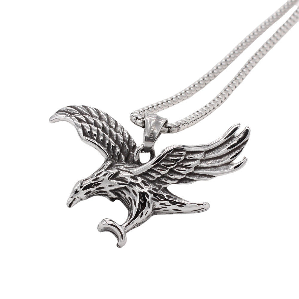 Titanium Steel Pendant For Men And Unisex Iconic Retro Eagle Protection Statement Planderful