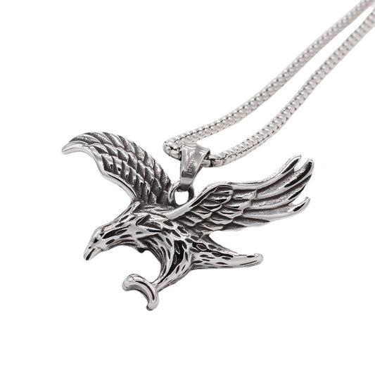 Titanium Steel Pendant For Men And Unisex Iconic Retro Eagle Protection Statement Planderful