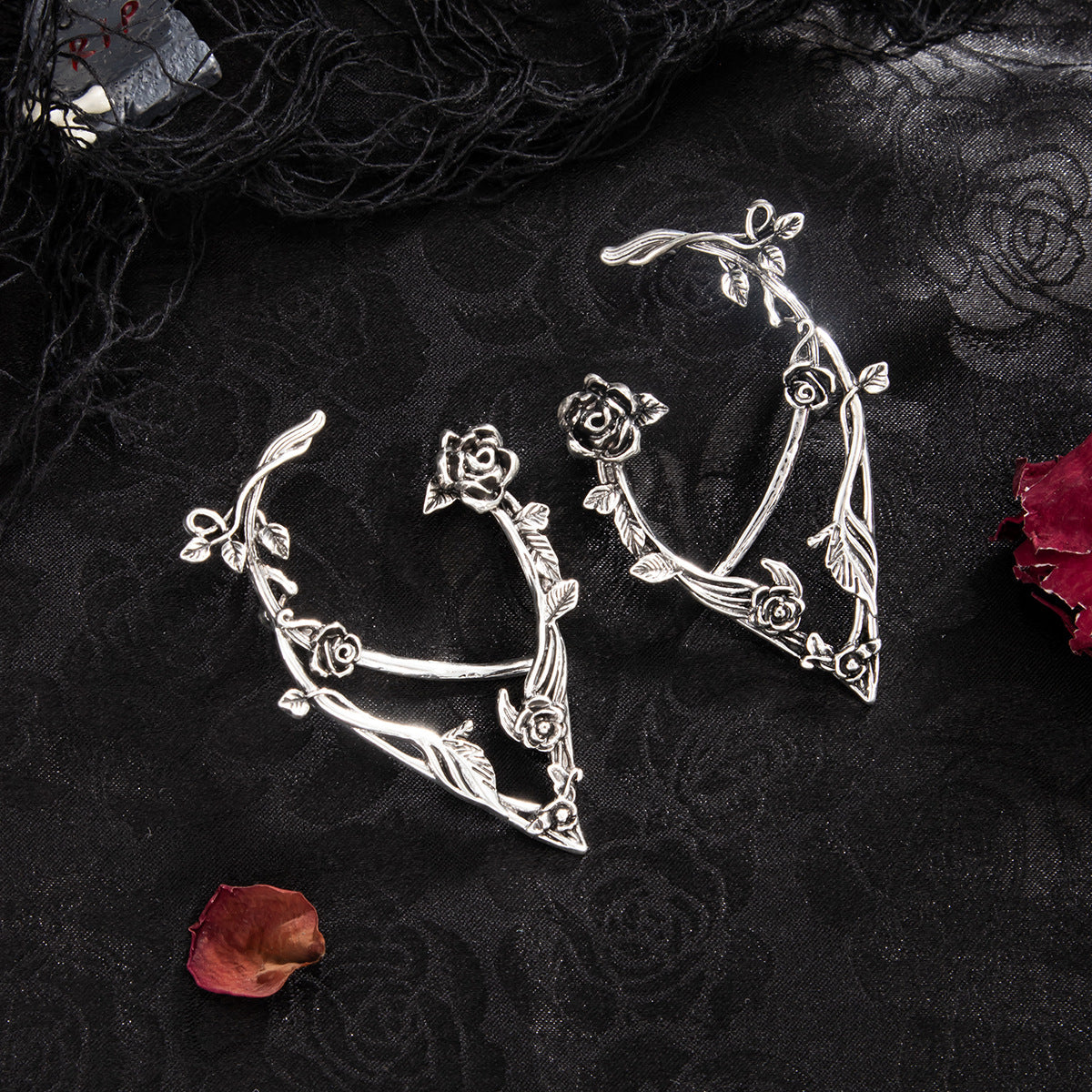 Planderful Halloween Outline Earrings For Women Retro European American Elf Studs Dark Wind Versatile Statement