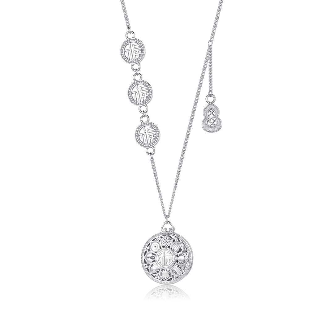 S925 Sterling Silver Retro Compass Necklace for Women