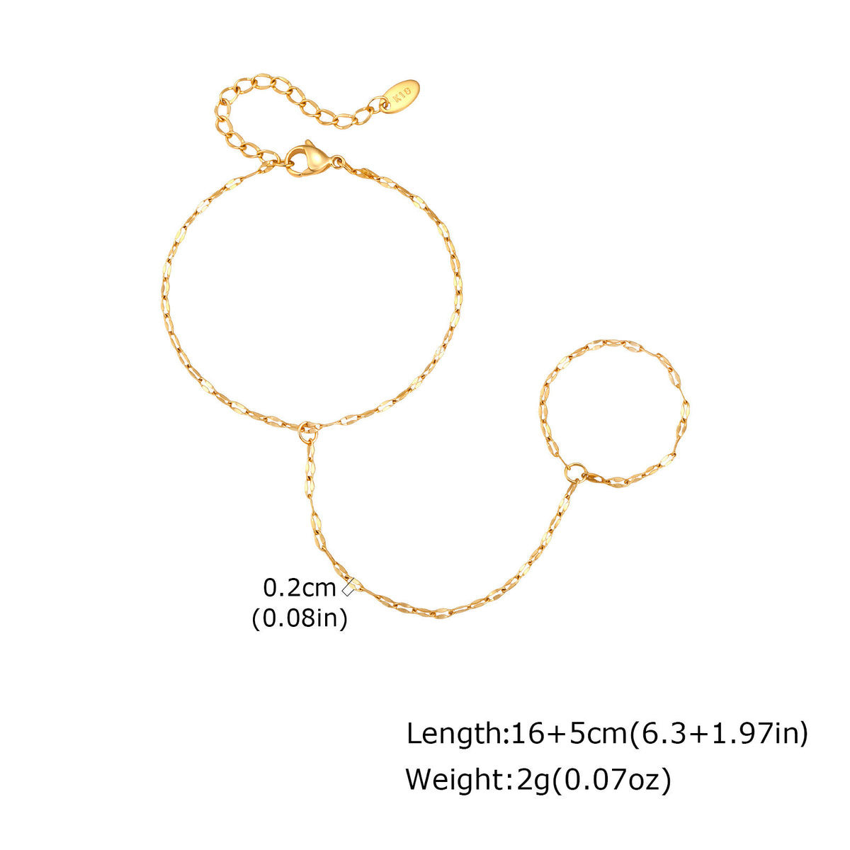 2026 Simple Lip Chain Stainless Steel Bracelet