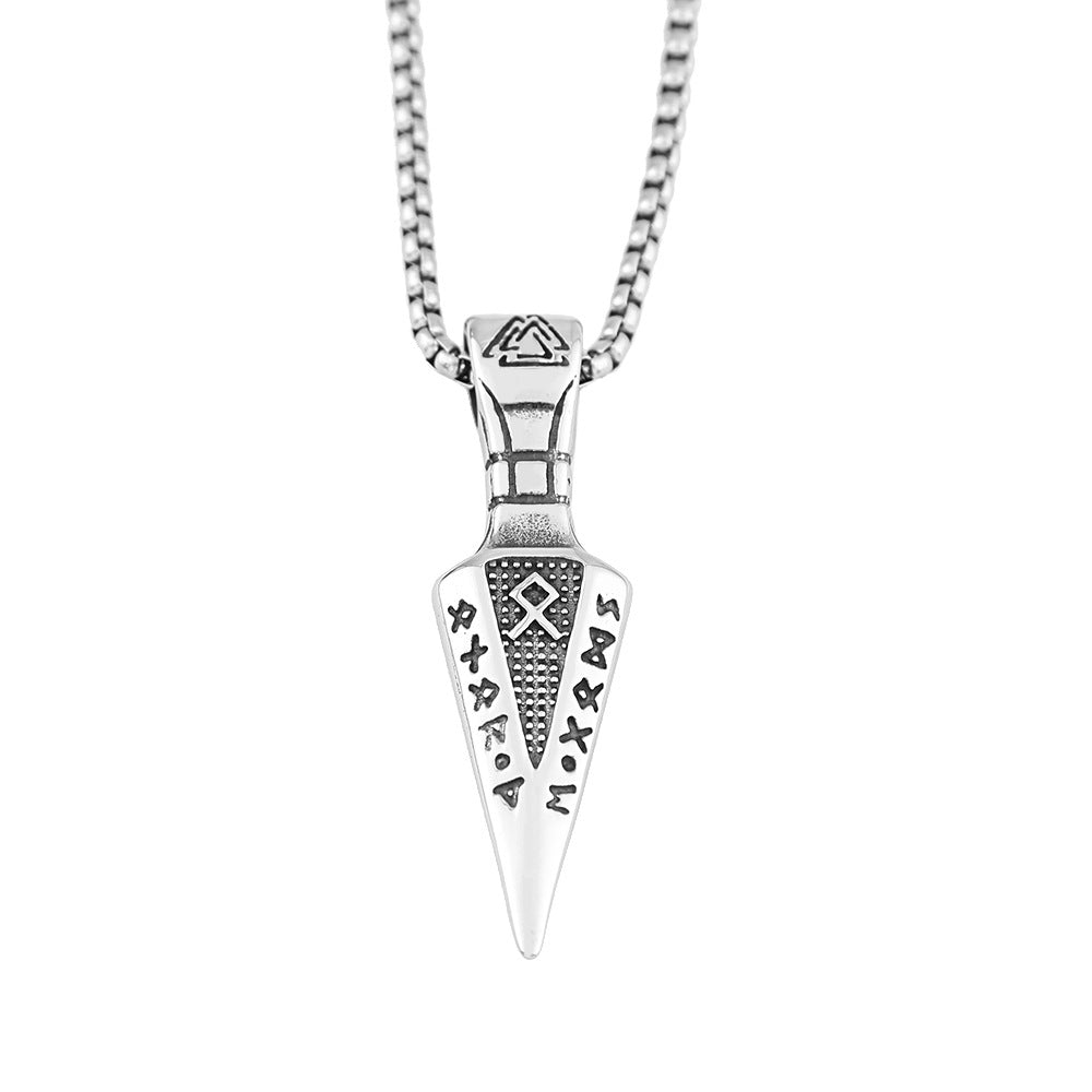 Stainless Steel Personalized Retro Arrow Necklace for Men