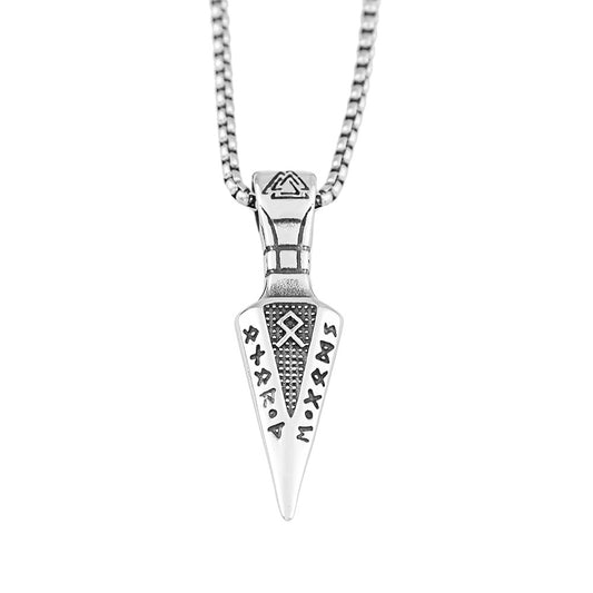 Stainless Steel Personalized Retro Arrow Necklace for Men