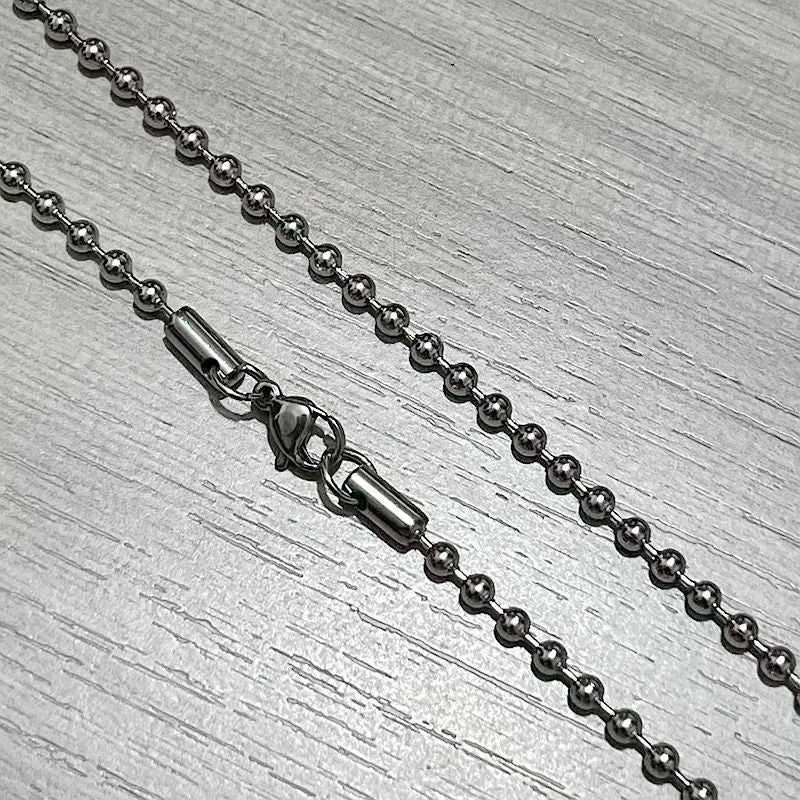 Punk 3mm Stainless Steel Pendant Necklace