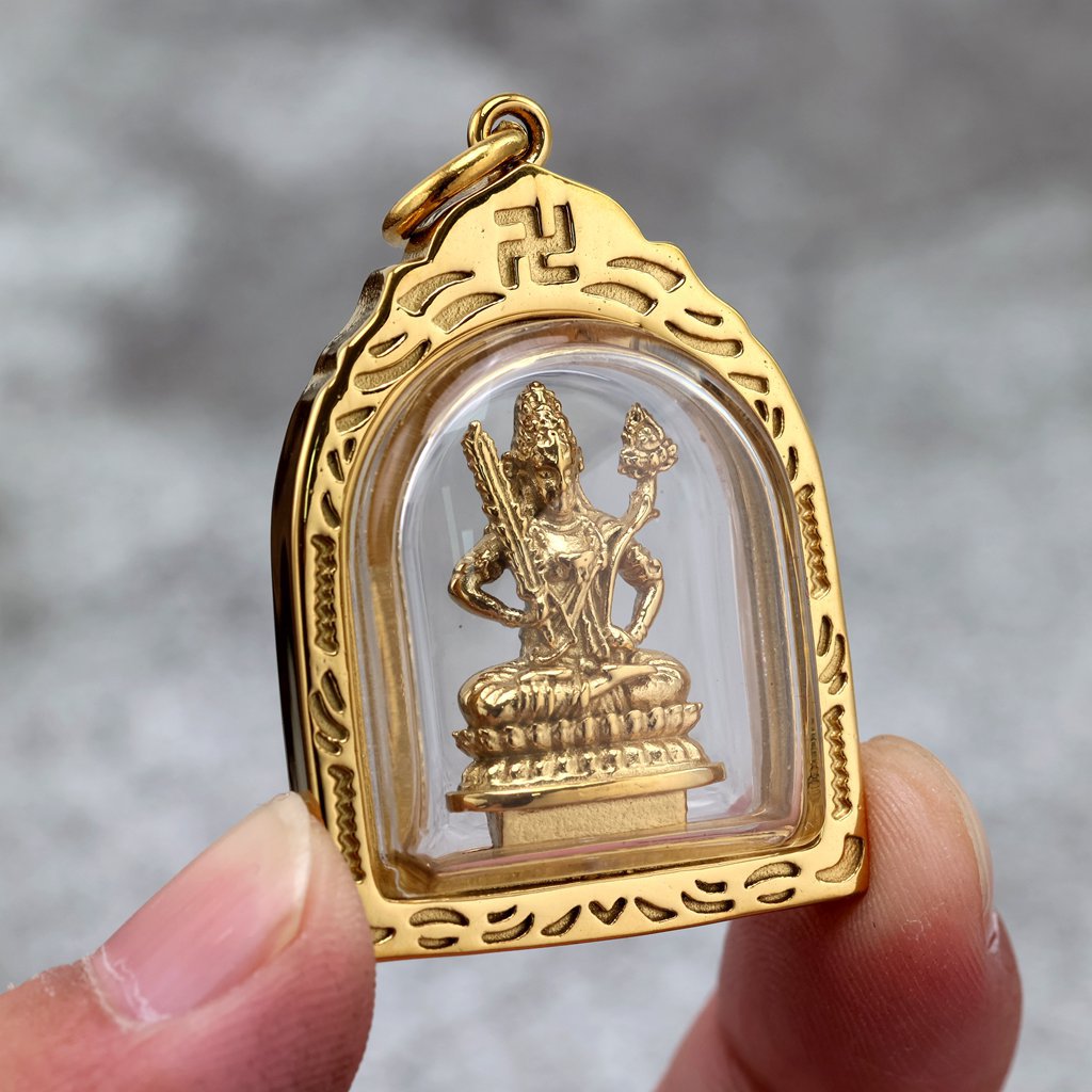 Vintage Buddhist Zodiac Stainless Steel Pendant Necklace