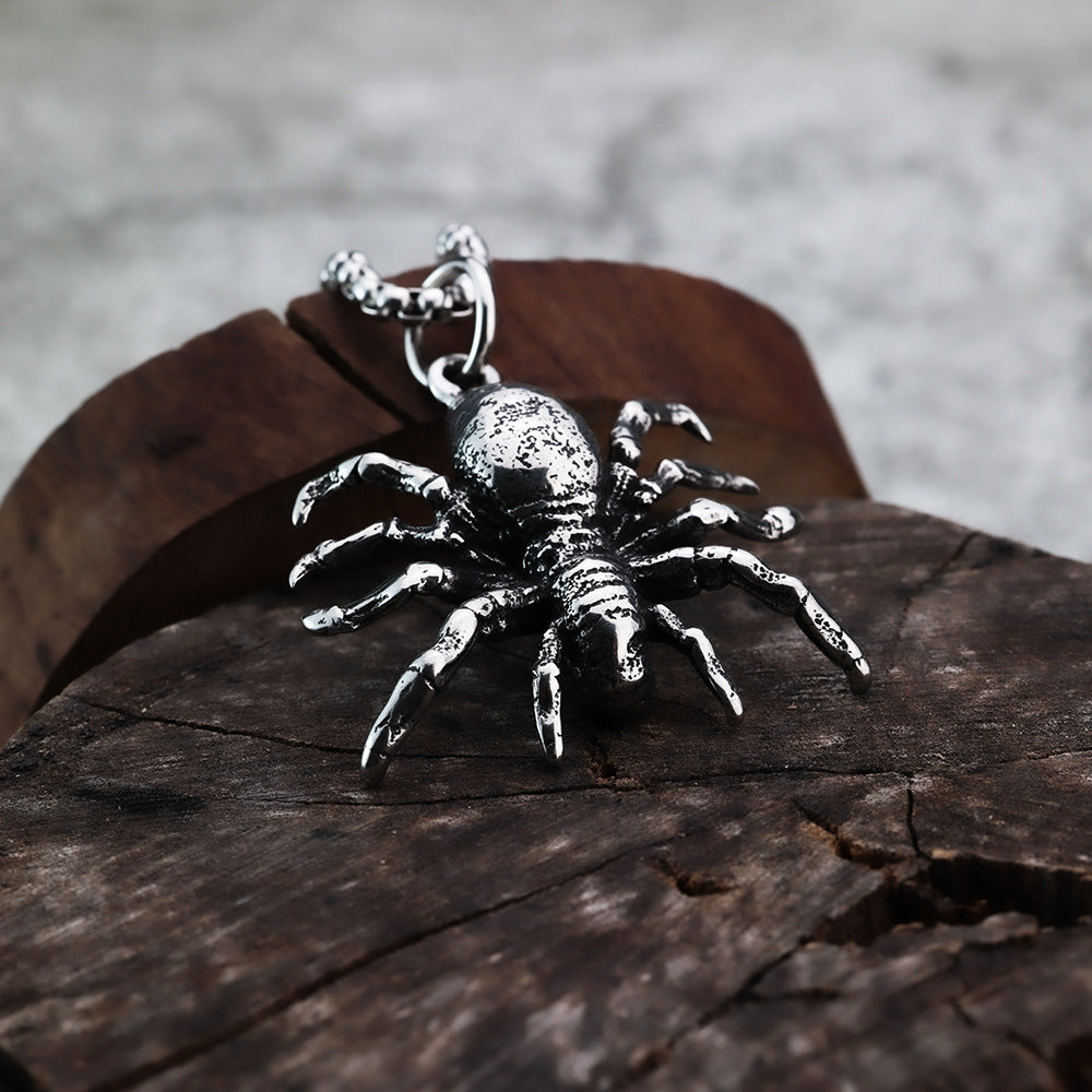 Punk Spider Pendant Necklace