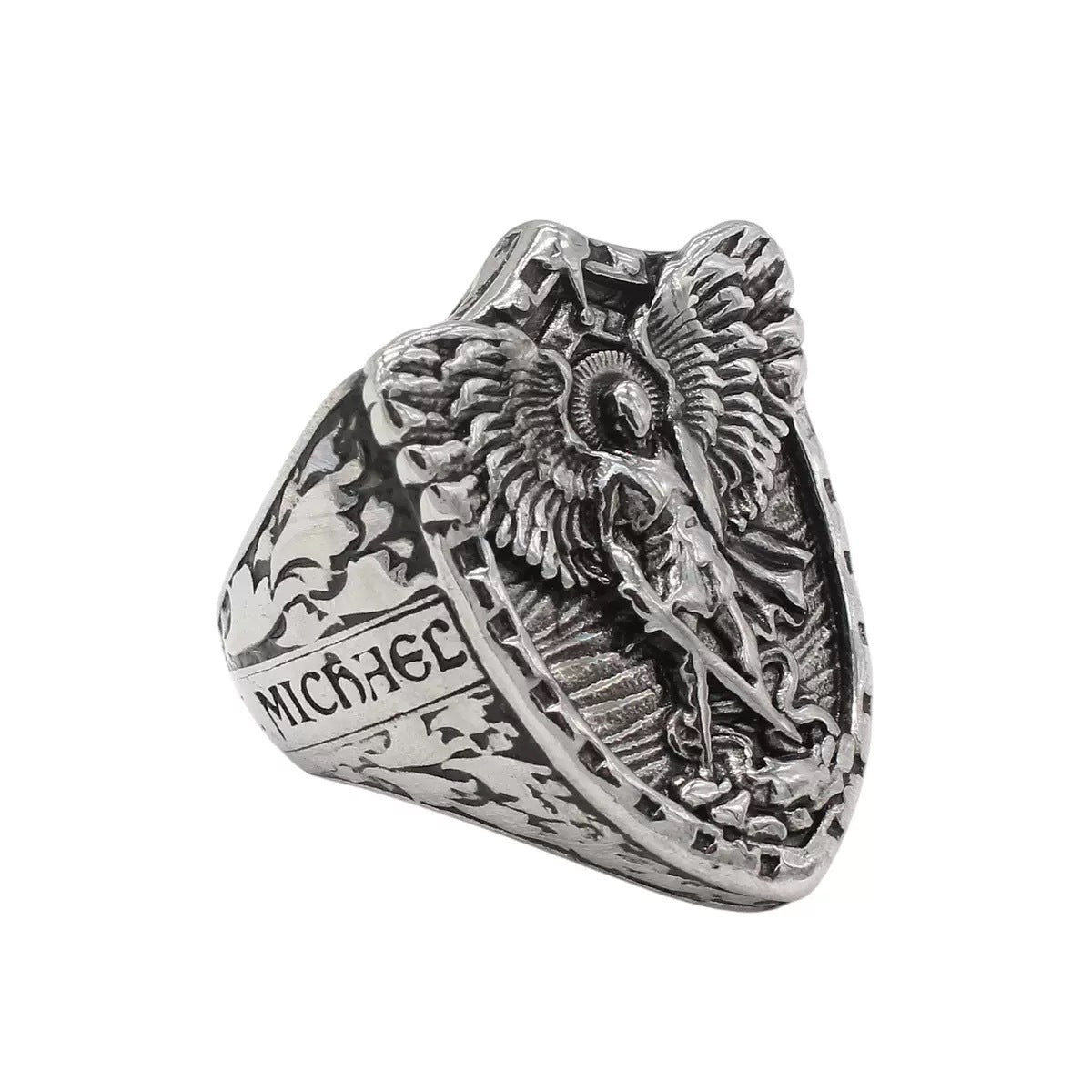 Planderful Everyday Genie Titanium Steel Wings Ring For Men Durable Vintage God Of War Hip Hop Accessory
