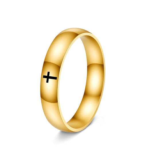 Planderful Everyday Genie Stainless Steel Cross Ring Unisex Sizes 6 7 8 9 10 11 12 Durable Protection