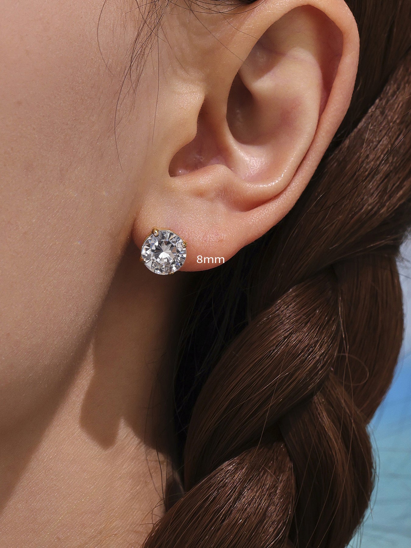 Planderful Super Flash 5A Zircon Stud Earrings For Women
