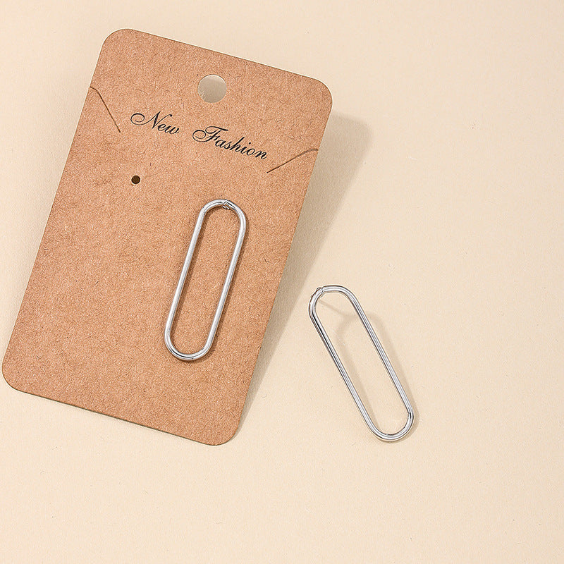 Chic Vienna Verve Metal Earrings with Hollow Geometric Design