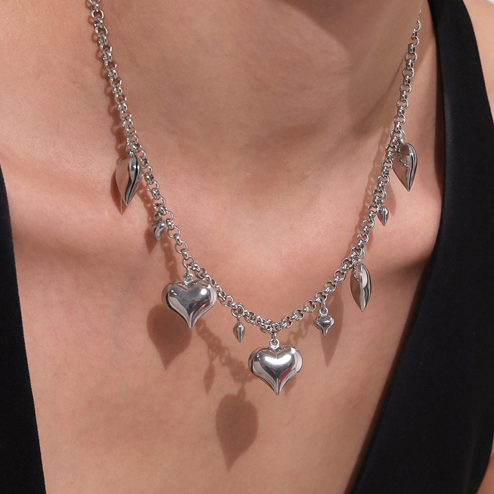 Planderful Stainless Steel Women Love Necklace 18K Plated