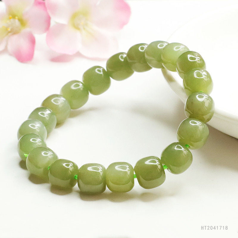 Hetian Jade Classic Vintage Bead Bracelet