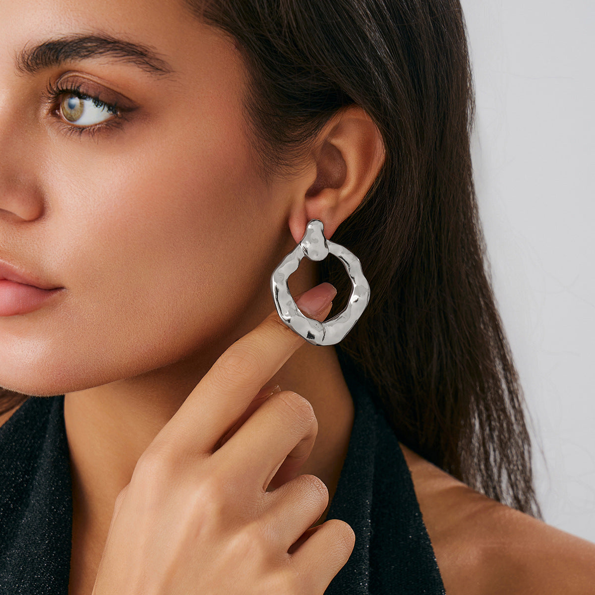 Planderful Vienna Verve Geometric Lava Ring Earrings For Busy Professionals Statement Jewelry